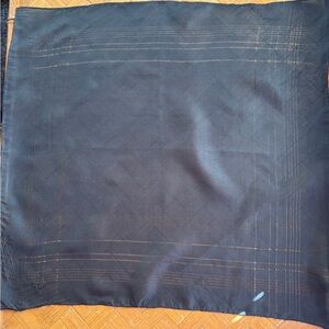 Vintage black silk pocket square